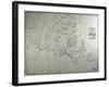 Great Circle Map Showing Fairbanks, Alaska, 1930-null-Framed Giclee Print