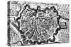 Great City of Milan, of Map of Milan, Italy, 17th Century-null-Stretched Canvas