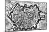 Great City of Milan, of Map of Milan, Italy, 17th Century-null-Mounted Giclee Print