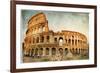 Great Colosseum - Artistic Retro Styled Picture-Maugli-l-Framed Art Print