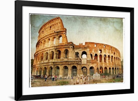 Great Colosseum - Artistic Retro Styled Picture-Maugli-l-Framed Art Print