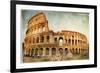 Great Colosseum - Artistic Retro Styled Picture-Maugli-l-Framed Art Print