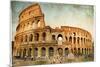 Great Colosseum - Artistic Retro Styled Picture-Maugli-l-Mounted Art Print