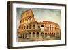 Great Colosseum - Artistic Retro Styled Picture-Maugli-l-Framed Art Print