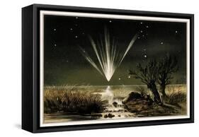 Great Comet of 1861, Artwork-Detlev Van Ravenswaay-Framed Stretched Canvas