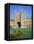 Great Court and Great Gate, Trinity College, Cambridge, Cambridgeshire, England-David Hunter-Framed Stretched Canvas