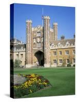 Great Court and Great Gate, Trinity College, Cambridge, Cambridgeshire, England-David Hunter-Stretched Canvas