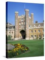 Great Court and Great Gate, Trinity College, Cambridge, Cambridgeshire, England-David Hunter-Stretched Canvas