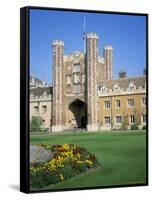 Great Court and Great Gate, Trinity College, Cambridge, Cambridgeshire, England-David Hunter-Framed Stretched Canvas