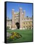 Great Court and Great Gate, Trinity College, Cambridge, Cambridgeshire, England-David Hunter-Framed Stretched Canvas