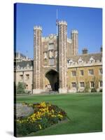 Great Court and Great Gate, Trinity College, Cambridge, Cambridgeshire, England-David Hunter-Stretched Canvas