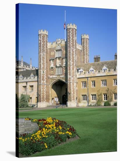 Great Court and Great Gate, Trinity College, Cambridge, Cambridgeshire, England-David Hunter-Stretched Canvas