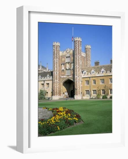 Great Court and Great Gate, Trinity College, Cambridge, Cambridgeshire, England-David Hunter-Framed Photographic Print