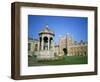 Great Court, Fountain and Great Gate, Trinity College, Cambridge, Cambridgeshire, England-David Hunter-Framed Photographic Print