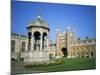 Great Court, Fountain and Great Gate, Trinity College, Cambridge, Cambridgeshire, England-David Hunter-Mounted Photographic Print