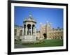 Great Court, Fountain and Great Gate, Trinity College, Cambridge, Cambridgeshire, England-David Hunter-Framed Photographic Print