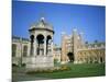 Great Court, Fountain and Great Gate, Trinity College, Cambridge, Cambridgeshire, England-David Hunter-Mounted Photographic Print