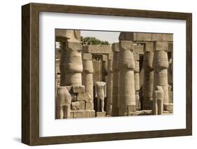 Great Court of Ramses Ii, Luxor Temple, Luxor, Thebes, Egypt, North Africa, Africa-Tony Waltham-Framed Photographic Print