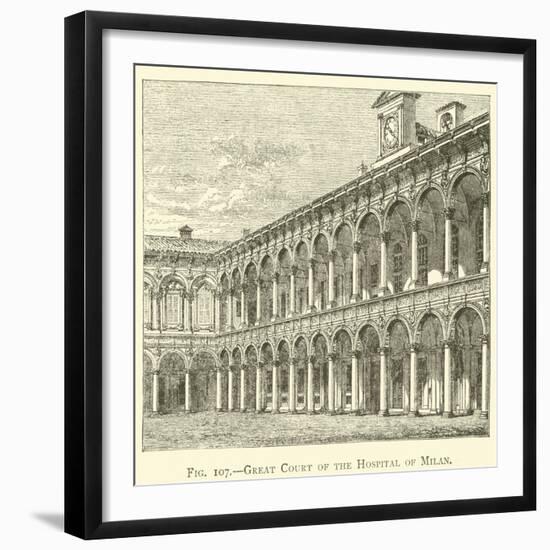 Great Court of the Hospital of Milan-null-Framed Giclee Print