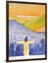 Great Crowds Followed Jesus as He Preached the Good News, 2004-Elizabeth Wang-Framed Giclee Print