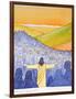 Great Crowds Followed Jesus as He Preached the Good News, 2004-Elizabeth Wang-Framed Giclee Print