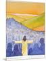 Great Crowds Followed Jesus as He Preached the Good News, 2004-Elizabeth Wang-Mounted Giclee Print