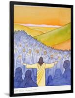 Great Crowds Followed Jesus as He Preached the Good News, 2004-Elizabeth Wang-Framed Giclee Print