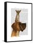Great Dane and Chihuahua-Fab Funky-Framed Stretched Canvas