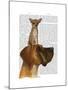 Great Dane and Chihuahua-Fab Funky-Mounted Art Print