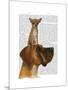 Great Dane and Chihuahua-Fab Funky-Mounted Art Print