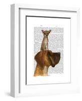 Great Dane and Chihuahua-Fab Funky-Framed Art Print
