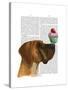 Great Dane and Cupcake-Fab Funky-Stretched Canvas