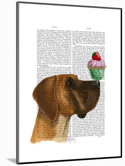 Great Dane and Cupcake-Fab Funky-Mounted Art Print