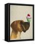 Great Dane and Cupcake-Fab Funky-Framed Stretched Canvas