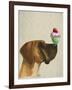 Great Dane and Cupcake-Fab Funky-Framed Art Print