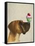 Great Dane and Cupcake-Fab Funky-Framed Stretched Canvas