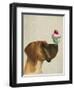 Great Dane and Cupcake-Fab Funky-Framed Art Print