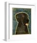 Great Dane (Black, no crop)-John W^ Golden-Framed Art Print