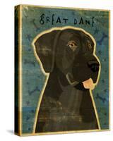 Great Dane (Black, no crop)-John W Golden-Stretched Canvas