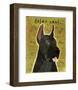 Great Dane (Black)-John W^ Golden-Framed Art Print