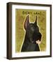 Great Dane (Black)-John W^ Golden-Framed Giclee Print