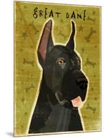 Great Dane Black-John W Golden-Mounted Premium Giclee Print