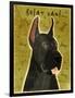 Great Dane Black-John W Golden-Framed Premium Giclee Print