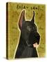 Great Dane Black-John W Golden-Stretched Canvas