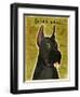 Great Dane Black-John W Golden-Framed Giclee Print