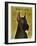 Great Dane Black-John W Golden-Framed Giclee Print