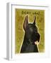 Great Dane Black-John W Golden-Framed Giclee Print