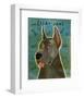 Great Dane (Blue)-John W^ Golden-Framed Art Print