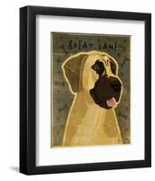 Great Dane (Fawn, no crop)-John W^ Golden-Framed Art Print