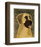 Great Dane (Fawn, no crop)-John W^ Golden-Framed Art Print